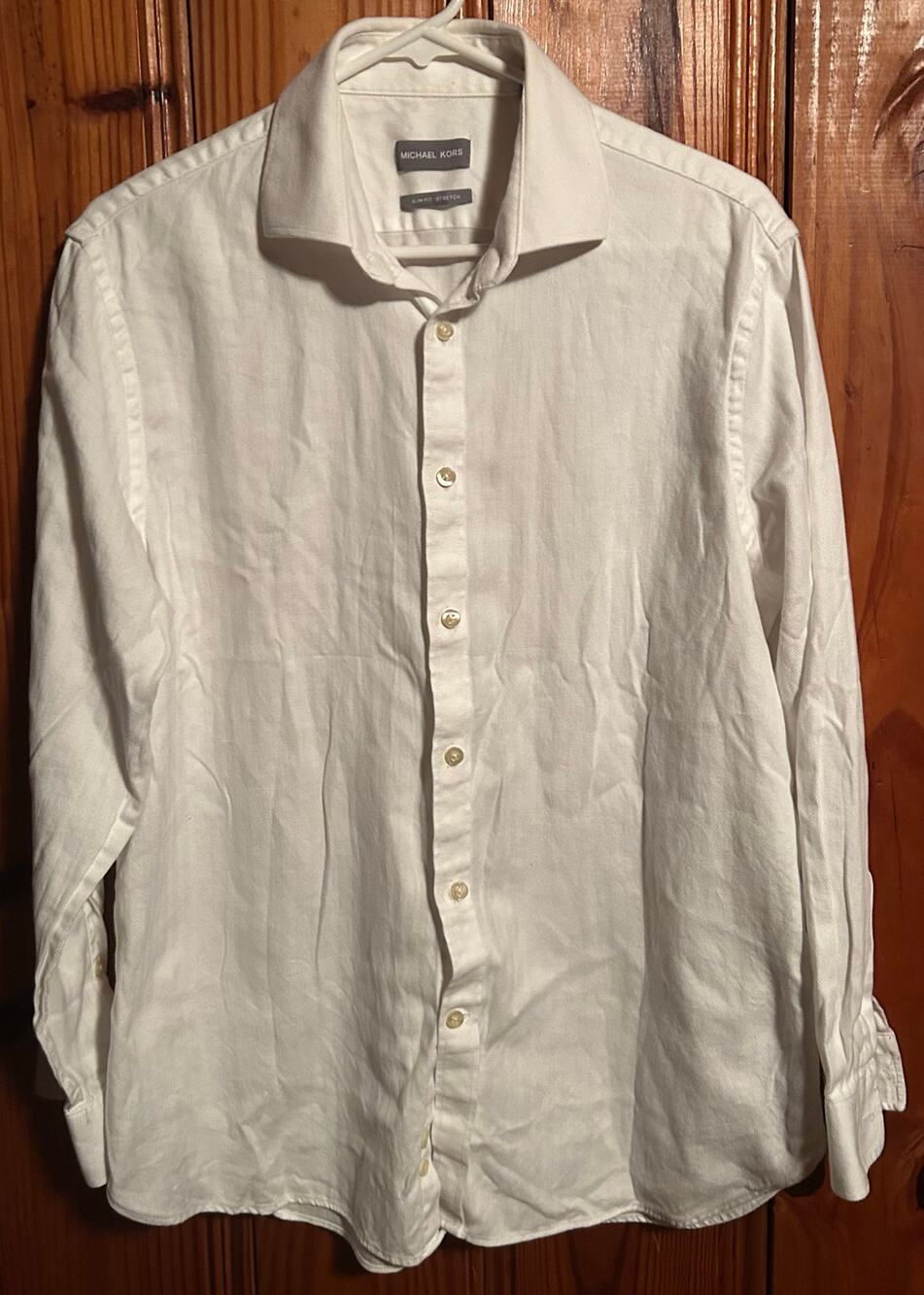 Mens Michael Kors long sleeve button up cotton shirt size large minimalist